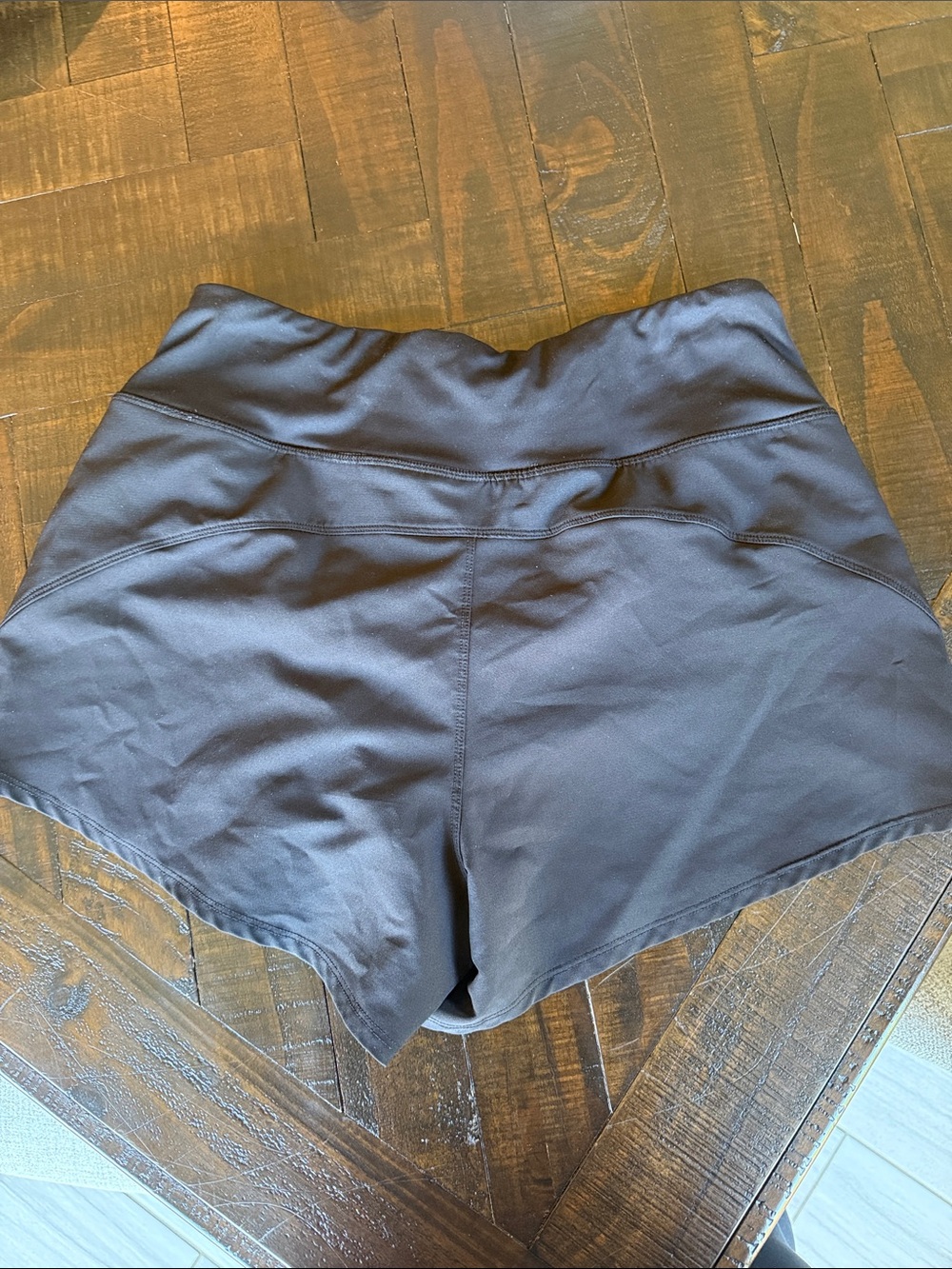 Yogalicious Black Women’s Athletic Shorts with Built-In Liner - Picture 4 of 5